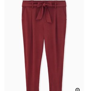 Torrid Burgundy Tie-Waist Pants